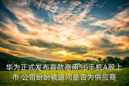 華為正式發布首款商用5G手機A股上市 公司紛紛被追問是否為供應商