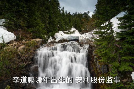 李道鵬哪年出生的 安利股份監事