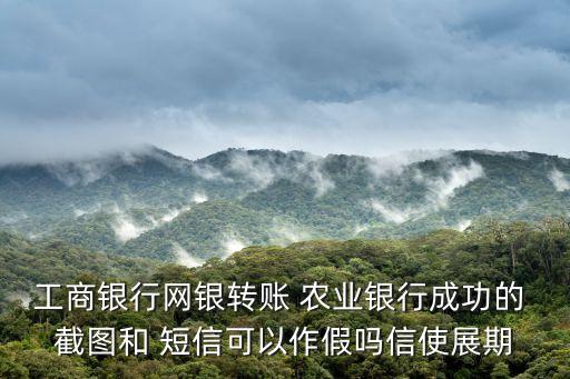 農業銀行存款短信截圖