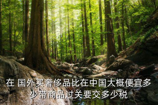 在 國(guó)外買奢侈品比在中國(guó)大概便宜多少帶商品過關(guān)要交多少稅