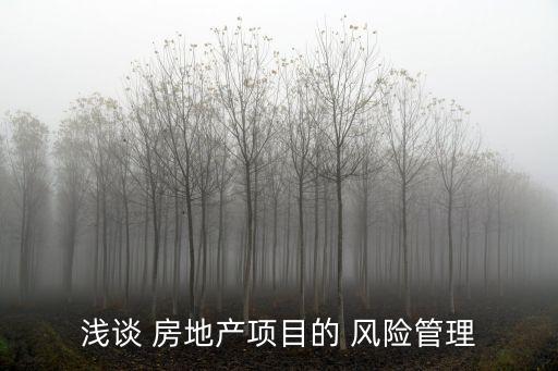 房地產投資風險