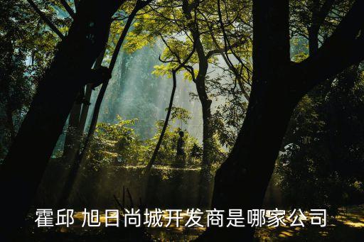 霍邱 旭日尚城開發商是哪家公司