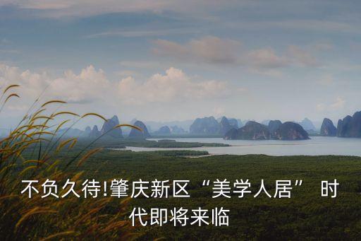 不負久待!肇慶新區“美學人居” 時代即將來臨
