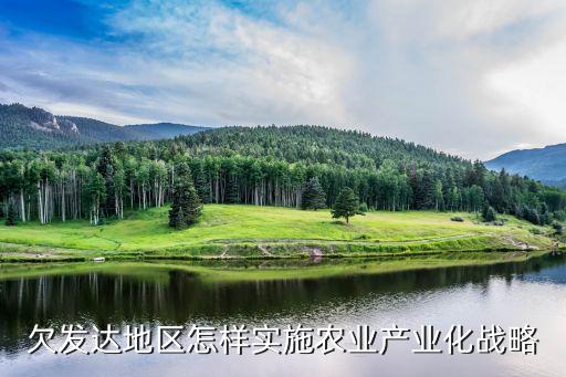 欠發達地區怎樣實施農業產業化戰略