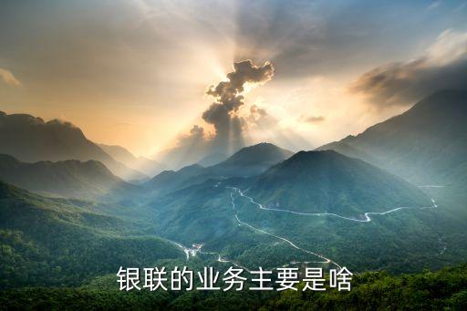  銀聯的業務主要是啥