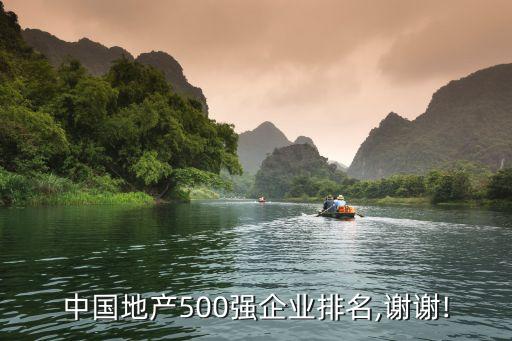 中國地產500強企業排名,謝謝!