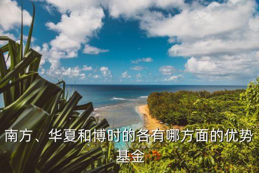 南方、華夏和博時的各有哪方面的優勢 基金