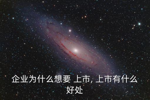 企業為什么想要 上市, 上市有什么好處