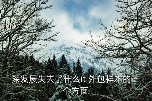深發展失去了什么it 外包樣本的三個方面