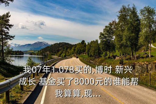 我07年1.078買的,博時 新興 成長 基金買了8000元的誰能幫我算算,現...