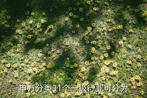 申萬分類31個一級行業可分為