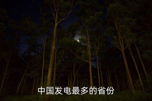 中國發電最多的省份