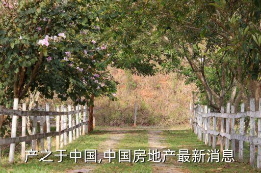 房地產之于中國,中國房地產最新消息