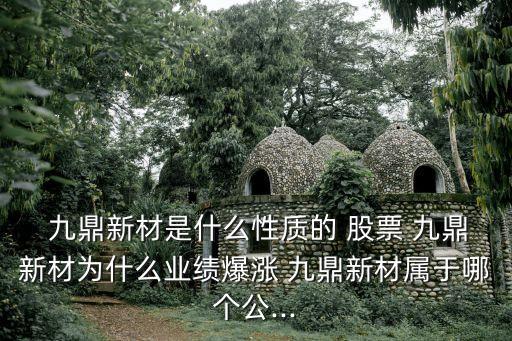  九鼎新材是什么性質的 股票 九鼎新材為什么業績爆漲 九鼎新材屬于哪個公...