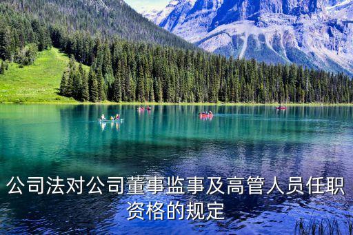 公司法對公司董事監事及高管人員任職資格的規定