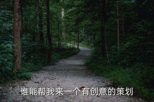 誰能幫我來一個有創意的策劃