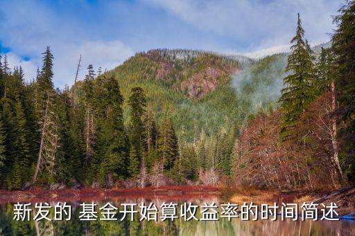新發的 基金開始算收益率的時間簡述