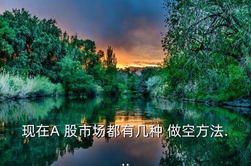 現在A 股市場都有幾種 做空方法...