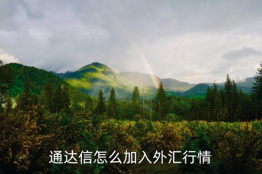 通達信怎么加入外匯行情