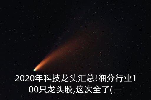 2020年科技龍頭匯總!細分行業100只龍頭股,這次全了(一