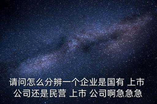 請問怎么分辨一個企業是國有 上市 公司還是民營 上市 公司啊急急急