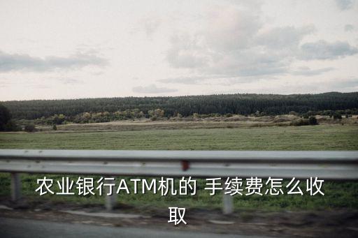 農業銀行atm取款手續費,工商銀行卡在農業銀行取款手續費多少