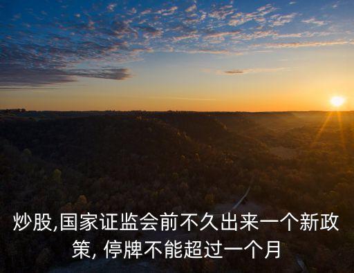 股票停牌最長時間新規,停牌最長股票一覽表