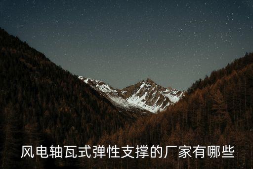  風電軸瓦式彈性支撐的廠家有哪些