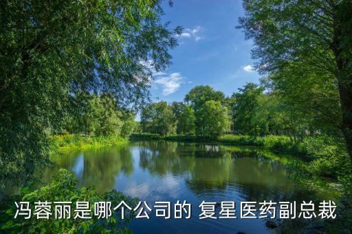 馮蓉麗是哪個公司的 復星醫藥副總裁