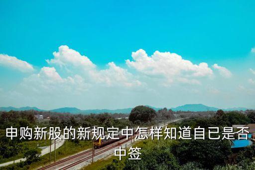 申購新股的新規定中怎樣知道自已是否中簽