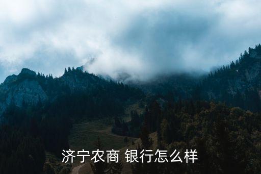 濟寧農商 銀行怎么樣