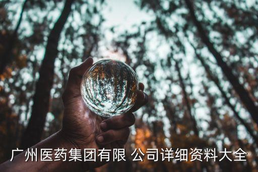 廣州醫藥集團有限 公司詳細資料大全