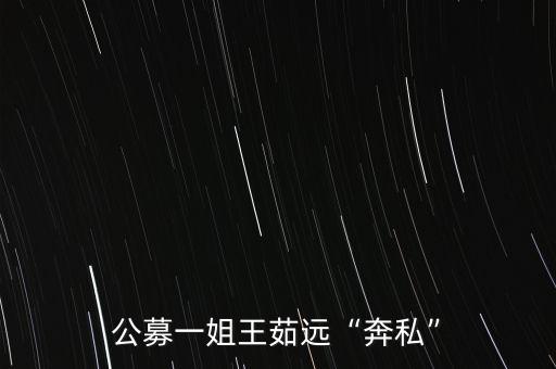 公募一姐王茹遠“奔私”