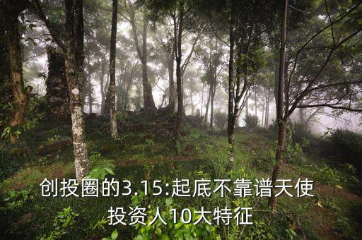 創投圈的3.15:起底不靠譜天使 投資人10大特征
