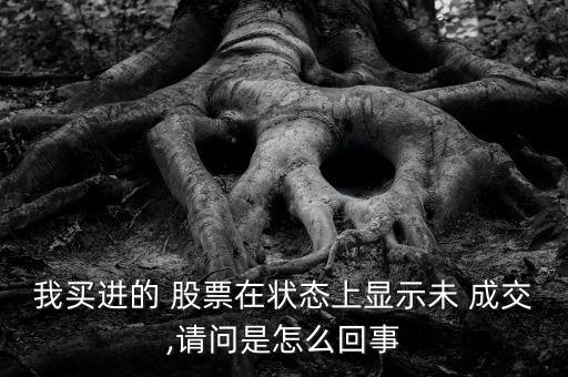 我買進的 股票在狀態上顯示未 成交,請問是怎么回事