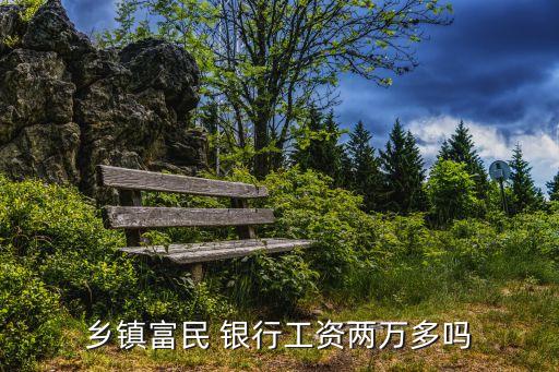 鄉鎮富民 銀行工資兩萬多嗎