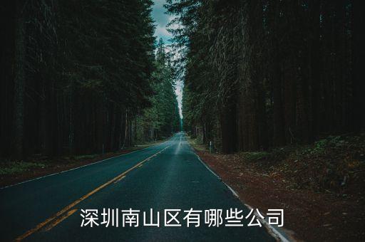 深圳南山區有哪些公司