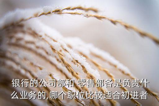 銀行零售和對公的區別,銀行小微和零售的區別