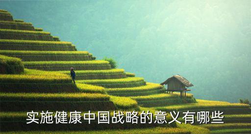 實施健康中國戰略的意義有哪些