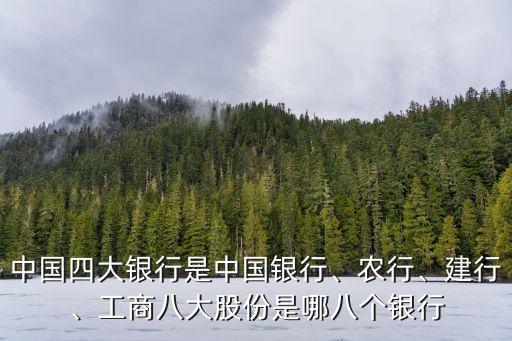 中國四大銀行是中國銀行、農行、建行、工商八大股份是哪八個銀行