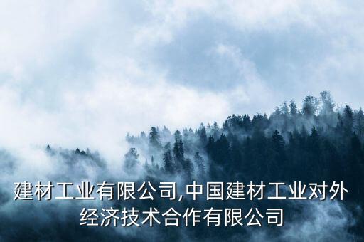 華神建材工業有限公司,中國建材工業對外經濟技術合作有限公司