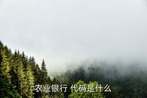 中國農業銀行的國際代碼