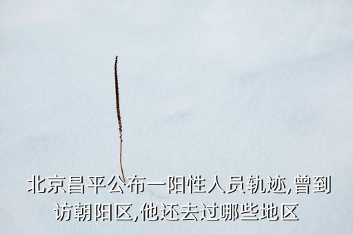  北京昌平公布一陽性人員軌跡,曾到訪朝陽區,他還去過哪些地區