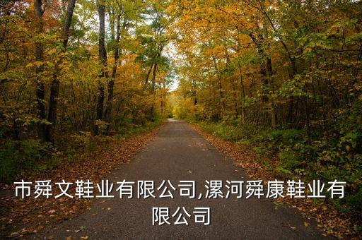 常州市舜文鞋業有限公司,漯河舜康鞋業有限公司