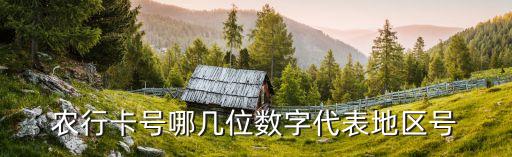農行卡號哪幾位數字代表地區號