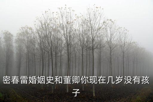 密春雷婚姻史和董卿你現在幾歲沒有孩子