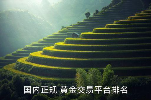 國內正規 黃金交易平臺排名