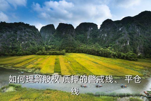 如何理解股權 質押的警戒線、 平倉線