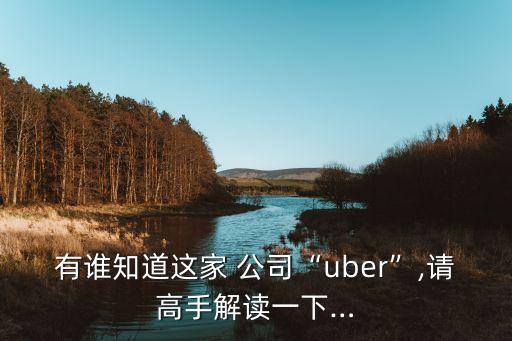 美國優步公司的打車服務軟件