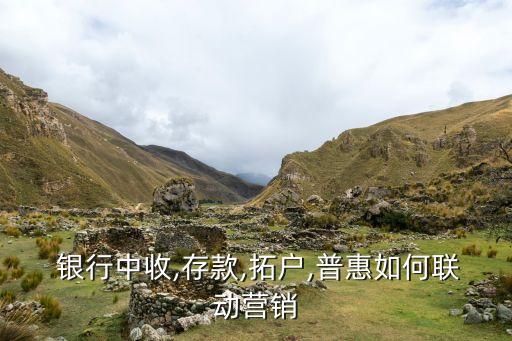  銀行中收,存款,拓戶,普惠如何聯動營銷